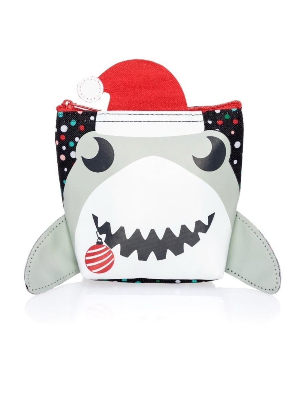 Thirty-one Insulated Cool Zip Snacker Christmas Shark Snack Bag  NWT   N30